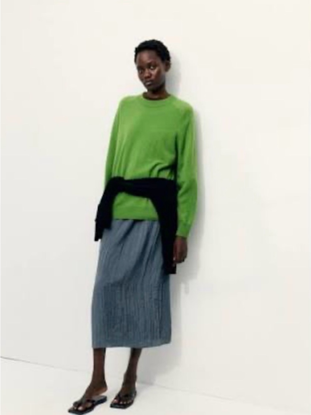Tibi Crinkle Slip Skirt
